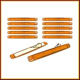 10x Begrenzungsleuchten Umrissleuchten GELB 12 LED LKW PKW Anhänger 12-24V E9