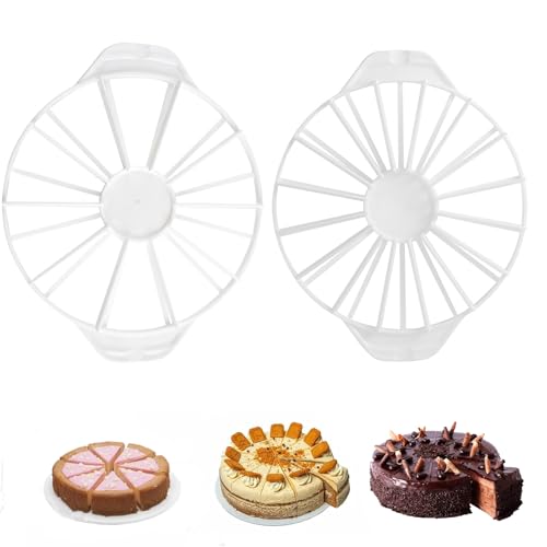 OYUUJII Diviseur de Gâteau,2 Pièces Coupe-gâteau 10/12/14/16 Parts