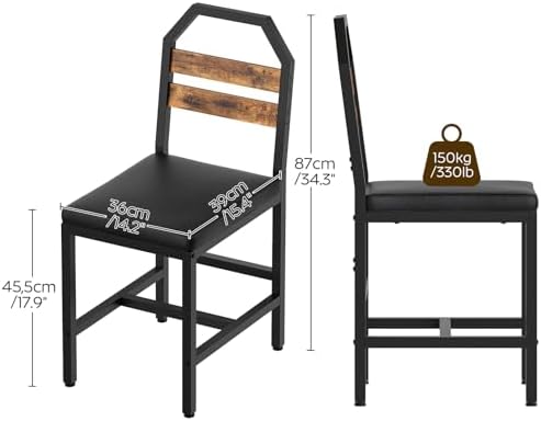 YATINEY Upholstered Dining Chairs, Kitchen Chairs Set of 4,Comfortable Seat - 2