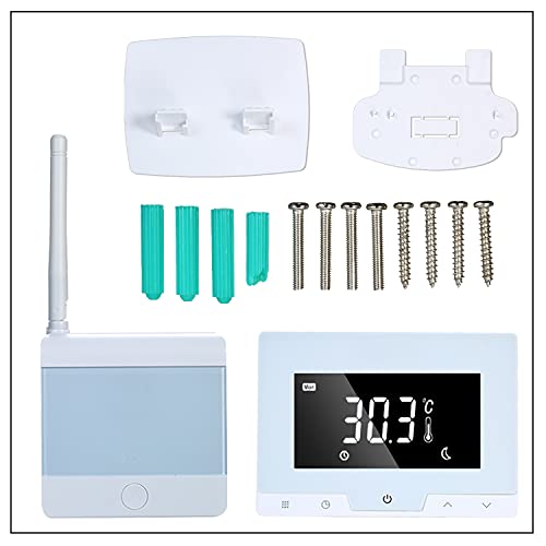 Buachois SAS2011de termostato Inteligente, termostato de Pantalla táctil programable, Montura de Pared LCD Controlador de Temperatura de Pantalla táctil para calefacción de Agua