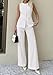 PRETTYGARDEN Women's 2 Piece Sets Summer 2026 Work Clothes Sleeveless Blazer Vest Pants Suits Spring Business Casual Outfits (White,Small)