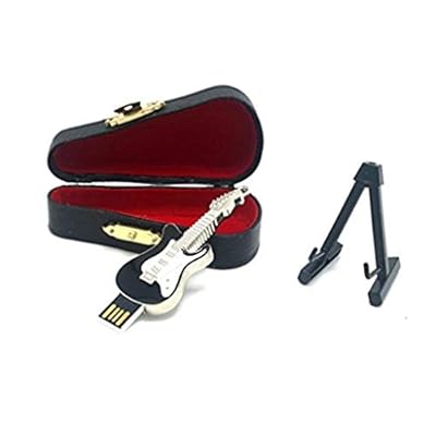 Desuerte Memoria USB de metal para guitarra, 16 GB, con caja de piel y soporte de plástico, amantes de la música, bodas, aniversarios y ocasiones especiales | Ya disponible en tu tienda friki favorita! En mundofriki.es!