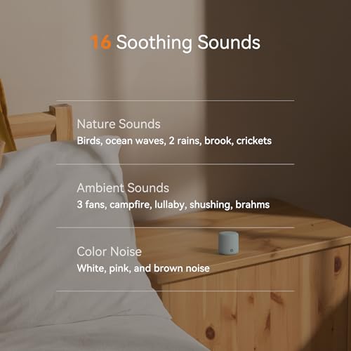 Image of Dreamegg Portable White Noise Machine - Travel Sound Machine for Sleep, Features Powerful Battery, Egg-Sized, 16 Nature Sounds, Timer, Sound Machine for Baby Adults Office Privacy Home Gift (Ocean)