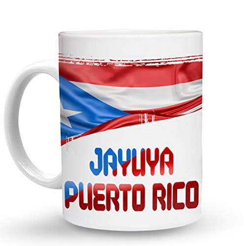 Makoroni - JAYUYA PUERTO RICO Puerto Rico Flag 15 oz Ceramic Large Coffee Mug/Cup Design#85