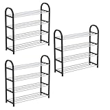 Kyokondo Estanteria zapatos, cromada y negra. (Pack 3 uds.)