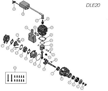 Amazon.co.jp: DLE ガソリンエンジン DLE20 20cc RC飛行機モデル 世界