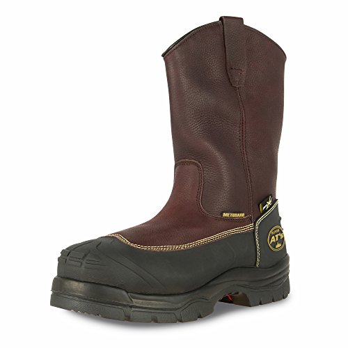 Oliver 65 Series 10  Leather Chemical-Resistant Puncture-Resistant Steel Toe Pull-On Men s Metatarsal Boots, Brown (65396)