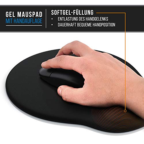 Mauspad mit Handauflage von CSL-Computer Ergonomisches Gelpad für Büro