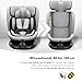 Kidimax® i-Size Kindersitz 40–150 cm (0–12 Jahre) | ECE R129/04 | 360° drehbar | mit Isofix & Top Tether | Gruppe 0+/1/2/3 | 5-Punkt-Gurt | verst. Kopfstütze | Autokindersitz Kinderautositz, Grau