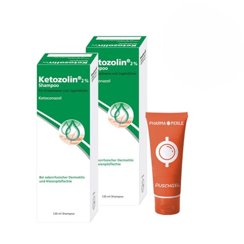 KETOZOLIN 2% Shampoo 2x 120ml Sparset plus gratis Pharmaperle-Duschgel 30ml