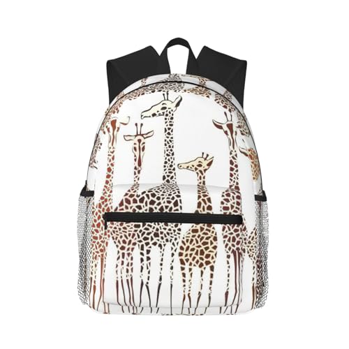 Sac à dos universitaire étanche et résistant motif girafes