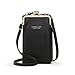 Womens Crossbody Bag Cellphone Shoulder Purse Wallet Clutch Handbag Travel Fashion Leather Phone Case Pocket Holster Messenger Pouch for iPhone 11 pro 8 Plus Xs Max X Xr 7/6 Plus Samsung S10+ (Black)