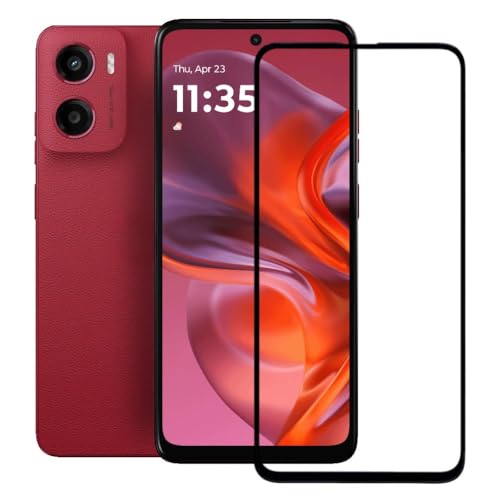 Image of MoCoTech HD+ Edge-to-Edge Tempered Glass for Motorola Moto G05 4G / Moto E15 4G - Full Screen Protector Guard, 9H Hardness, Case Friendly, Ultra Clear with Easy Installation Kit
