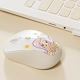 My Little Pony Fluttershy Rechargeable Wireless Mouse - 4-Button Silent Click Mouse with 3 Adjustable DPI (1000/1200/1600), 2.4GHz Wireless for Windows/Mac - Compact & Ergonomic Design, Cream‌