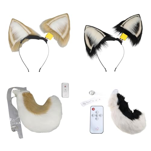 Serre-tête électrique télécommandé à piles Morain avec oreilles de jeu de rôle - 3