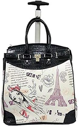 19" Computer/Laptop Rolling Bag 2 Wheel Case (Eiffel Tower)