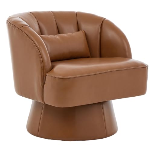 IDEALHOUSE Swivel Accent Chair with Armrests, 360° Mid Century Modern
