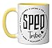 Cute SPED Crew Early Childhood Special Education ECSE Team Ceramic Mug, Yellow/White