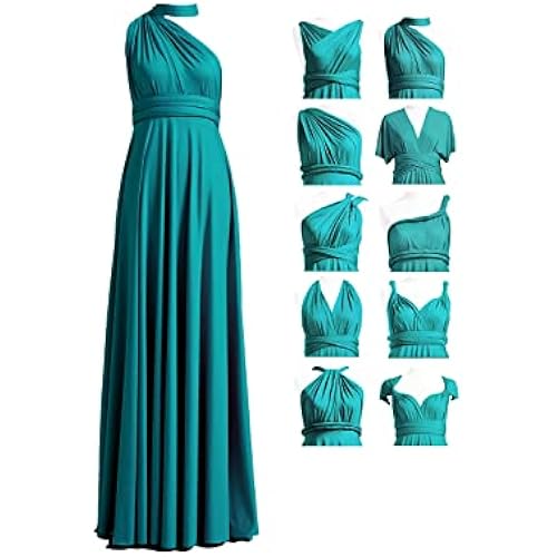 72styles Maxi Infinity Dress for Bridesmaids, Convertible Multi-Way Wrap