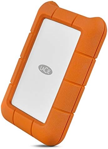 LaCie Rugged USB-C 5TB External Hard Drive Portable HDD  USB 3.0, Drop Shock Dust Rain Resistant Shuttle Drive, for Mac and PC Computer Desktop Workstation Laptop, 1 Month Adobe CC (STFR5000800)