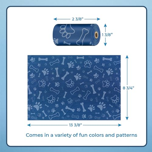 Image of Best Pet Supplies Dog Poop Bags for Waste Refuse Cleanup, Doggy Roll Replacements for Outdoor Puppy Walking and Travel, Leak Proof and Tear Resistant, Thick Plastic - Royal Blue, 150 Bags