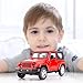 TGRCM-CZ Diecast Model Cars Toy Cars, Wrangler Rubicon 1:32 Scale Alloy Pull Back Toy Car with Sound and Light Toy for Girls and Boys Kids Toys (Red)