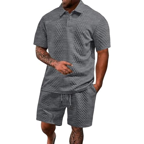 Ensemble en jacquard haut et bas avec taille élastique homme