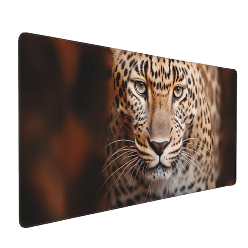Tapis de souris de jeu grand format marron pour clavier et ordinateur
