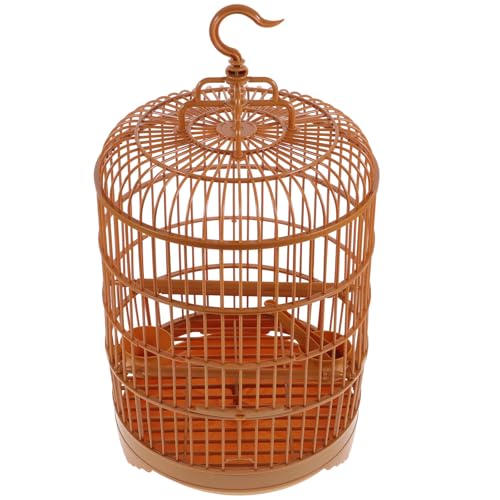 Cage ronde pour oiseaux marron espace activité perruches - 2