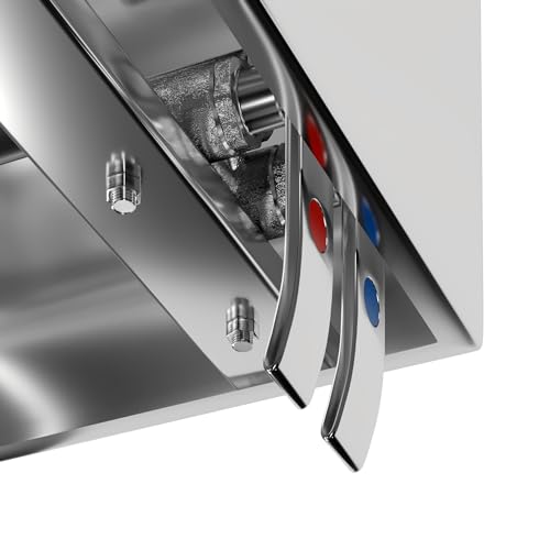 Image of Stainless Steel Hands Free Wall Mounted Hand Sink 17 in. x 15 in. with double knee valves and faucet
