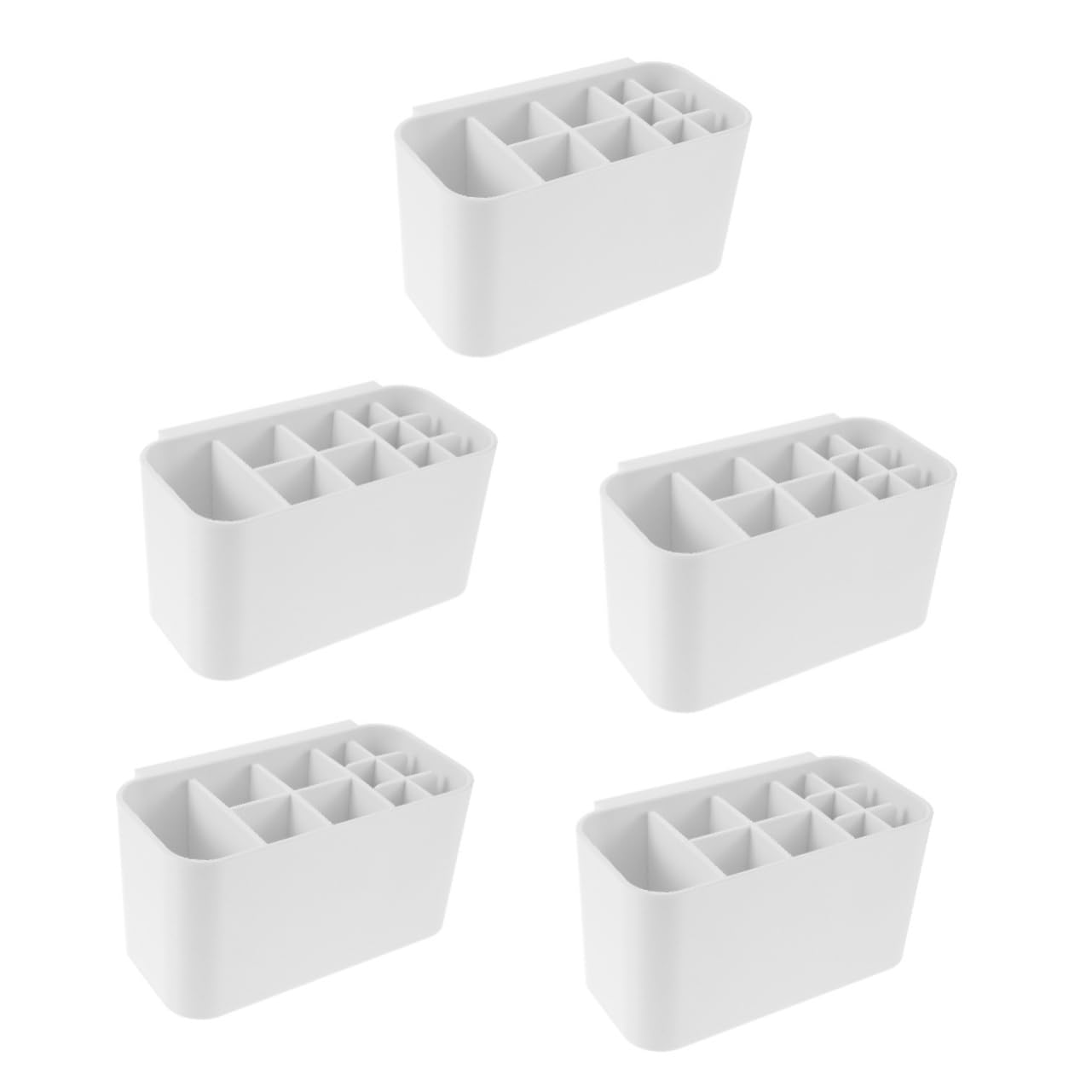 ABOOFAN 5 Piezas Soporte de Cepillo de Dientes Pared Organizador de Cepillos Eléctricos con Drenaje Almacenamiento para Baño