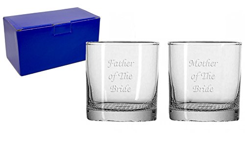 County Engraving Personalised Pair of 10oz (285ml) Whisky Whiskey Glasses, Gift Boxed, Engraved Wedding Gift