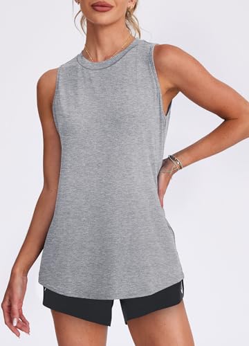 Image of Womens Workout Tank Tops Lightweight Sleeveless Shirts for Women Loose Fit Tops for Athletic Running Tennis Yoga
