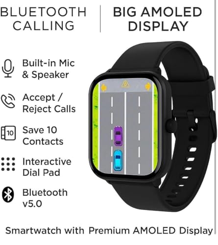 Image of ZERIX Premium Smartwatch - 2.01 inch Full Touch Display, Custom Wallpapers, Advanced Fitness & Health Tracker, Heart Rate & Blood Pressure Monitor, Sleep & Step Tracking, Android & iOS, Black