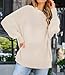 ZESICA Women's Fall 2025 Casual Long Sleeve Crew Neck Side Slit Oversized Ribbed Knit Pullover Sweater Tops,Beige,Meidum