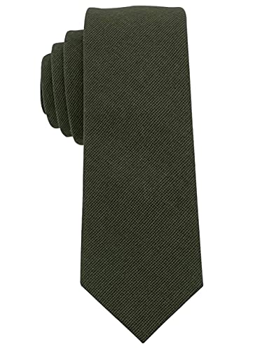 Image of Kebocis Mens Solid Color Cotton Necktie for Men