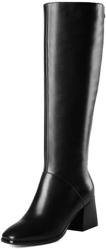 TinaCus Women's Genuine Leather Ankle Boots - Square Toe, Side Zip, Chunky Heel, Handmade Vintage - View #5