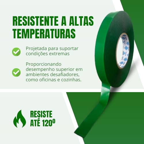 Fita Dupla Face Transparente Extra Forte 12mm x 20 Metros – Adesivo Acrílico VHB para Fixação e Mont