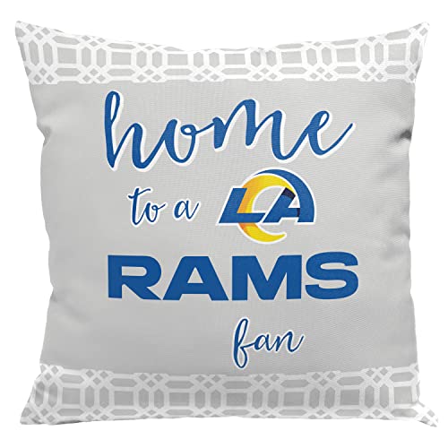 Northwest NFL 2 Piece Sweet Home Fan Throw Pillow Cover 18 X 18, Los Angeles Rams
