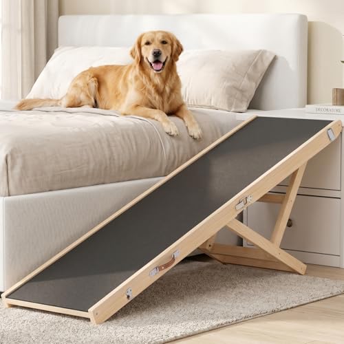 Foldable Dog Ramp for High Beds & SUVs, 63 Inch with High-Traction Mat. Adjustable Height (19.7"-31.5") for Medium, Large & XL Dogs - Portable Pet Stairs Alternative by X XBEN - Used condition - US$85.49