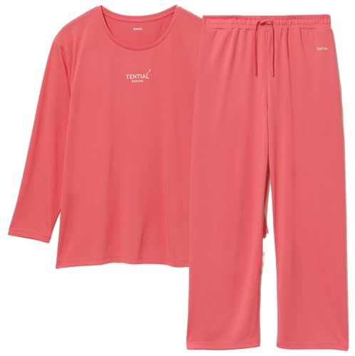 【正規品】【BAKUNE】上下セット size Mピンク BAKUNE ウォーム / 上下セット（長袖モックネックシャツ・ロングパンツ