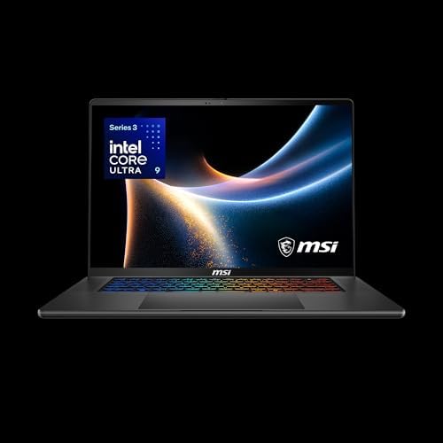 msi Stealth 16 AI+ 16” 240Hz QHD+ OLED Gaming Laptop: Intel Core Ultra 9 386H, NVIDIA Geforce RTX 5070Ti, 32GB DDR5, 1TB NVMe SSD, Wi-Fi 7, Win 11 Home: Charcoal Black B3WH-036US