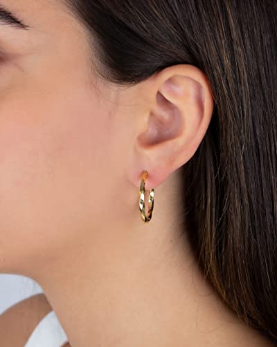 Jewelry Atelier Gold Filled Hoop Earrings Collection - 14K Solid Yellow Gold Filled Stylish Earrings for Women with Different Occasions & Styles2