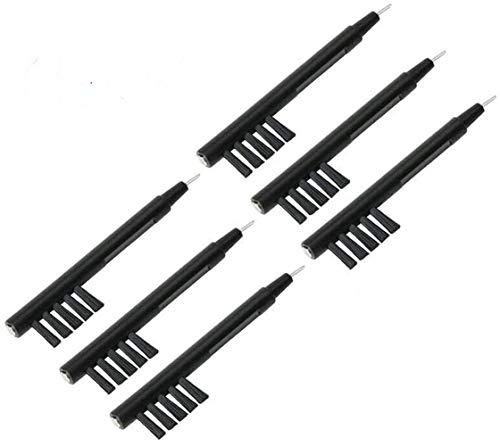 3 in 1 Hearing Aid Cleaning Magnet Brush Universal Cleaning with Wax Loop and Battery Magnet Insert Tool(6 PCS)