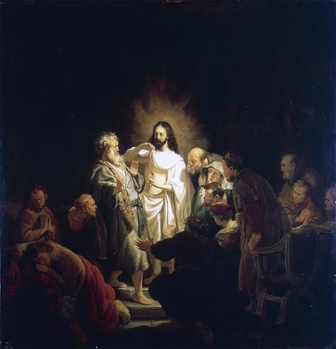 Poster Tommaso dubbioso Rembrandt cuadro decorativo grande para salón y oficina elegante