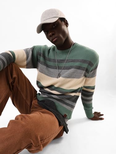 Image of High Star Men Acrylic Knitted Regular fit Round Neck Full Sleeves Sweaters 30