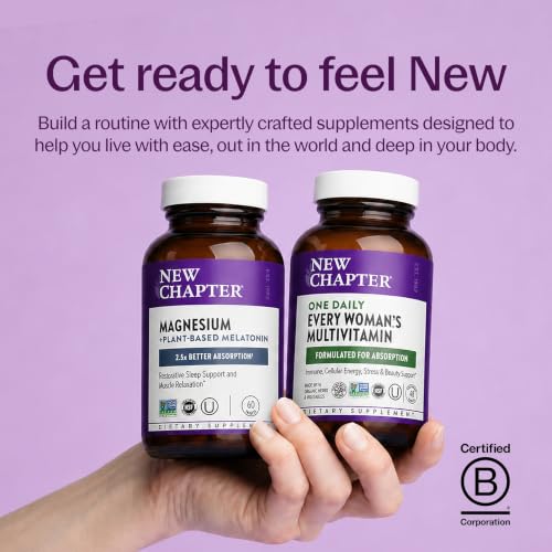 New Chapter Magnesium & Plant-Based Melatonin Supplement, 60 Tablets - image 8