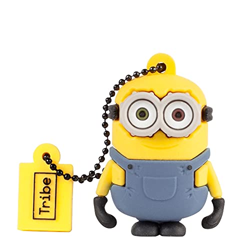 Tribe - Chiavetta USB 16 GB Bob - Memoria Flash Drive 2.0, Personaggio Originale Minions, Pennetta USB Compatibile con Windows, Linux e Mac