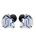 Linsoul KZ ZS10 Pro, 4BA+1DD 5 Driver in Ear Monitor, HiFi Wired Earbuds, Gaming Earbuds, Hybrid IEM Earphones with Stainless Steel Faceplate, Detachable Cable for Musician(Without Mic, Glare Blue)