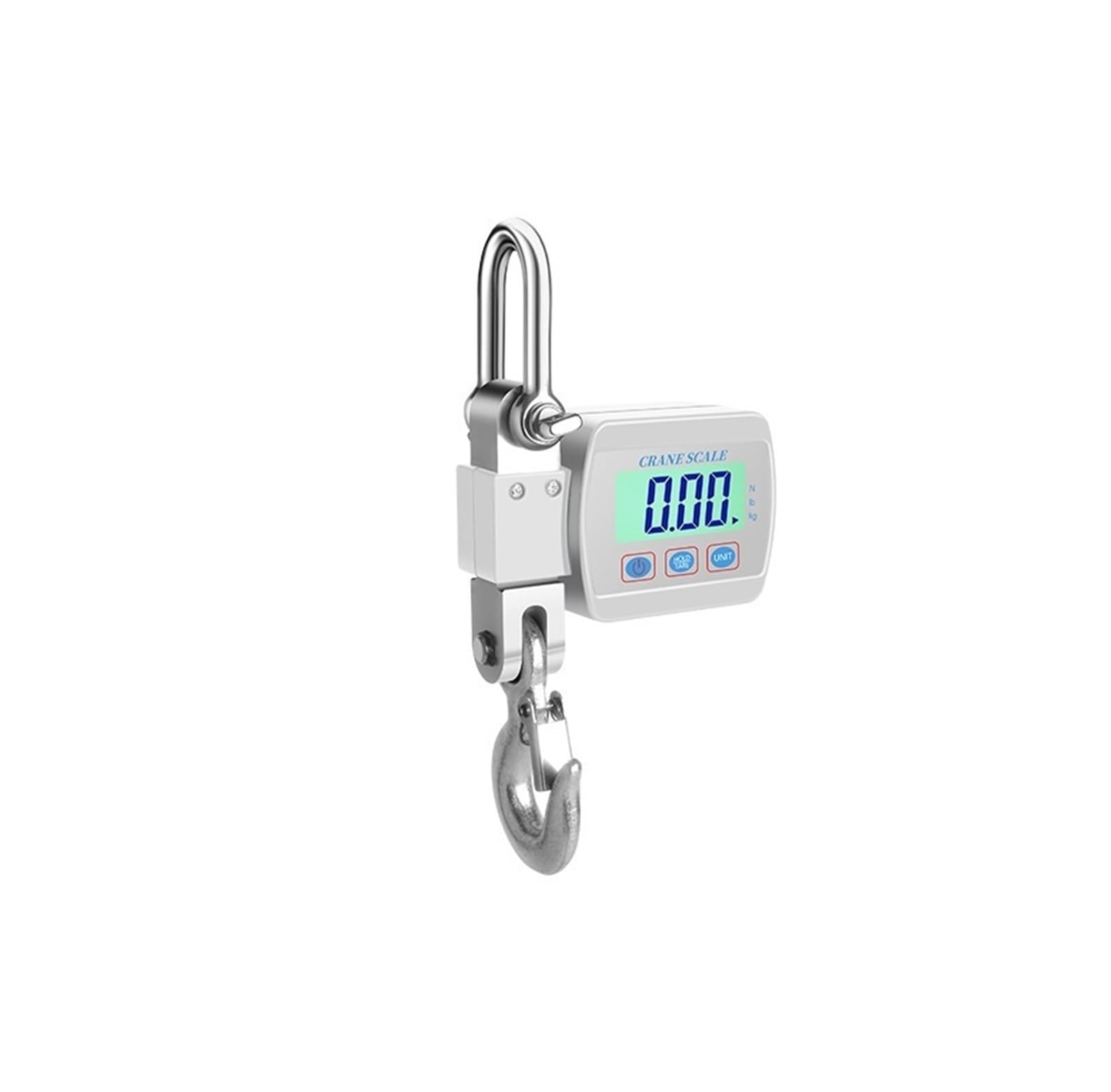 Gqnblvhzupdm 500Kg White Crane Scale, Lcd Digital Display Crance Scale Portable Industrial Electronic Heavy Duty Weight Hook Crane Unit Change Function